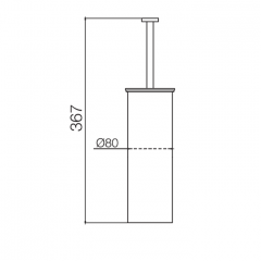 Fima Carlo Frattini Rotola Ершик напольный, цвет: чёрный матовый