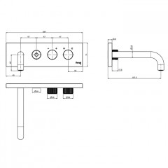 Fima Carlo Frattini Switch ON Смеситель для раковины, встраиваемый, излив: 15.7см., c кнопкой on/off, цвет: хром