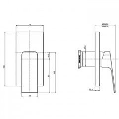 Fima Carlo Frattini Fit Смеситель для душа, встраиваемый, цвет: хром