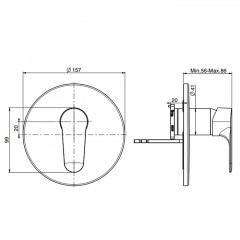 Fima Carlo Frattini Serie 22 Смеситель для душа, встраиваемый, цвет: хром