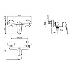 FIMA|Carlo Frattini Spot Смеситель для душа внешнего монтажа, цвет хром