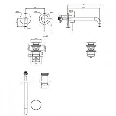 Fima Carlo Frattini Spillo Up Cмеситель для раковины, встраиваемый, излив: см., цвет: хром