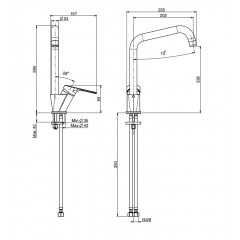 FIMA|Carlo Frattini Kitchen Смеситель (Serie 4) для кухни, вращающийся излив, цвет хром