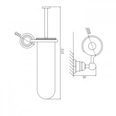 Fima Carlo Frattini Accessori Туалетный ёршик, подвесной, цвет: золото