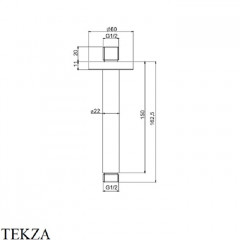 FIMA|Carlo Frattini Wellness Держатель верхнего душа 150 мм., потолочный монтаж, цвет хром