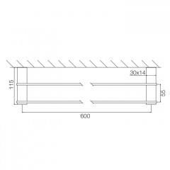 Fima Carlo Frattini Accessori Полотенцедержатель 40см., двойной, подвесной, цвет: золото