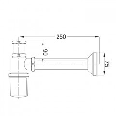 FIMA|Carlo Frattini Sottolavabo Бутылочный сифон для раковины, цвет хром