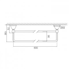 Fima Carlo Frattini Accessori Полотенцедержатель 40см., подвесной, цвет: золото
