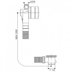 FIMA|Carlo Frattini Сливной гарнитур для ванны click clack c наполнением, цвет белый матовый