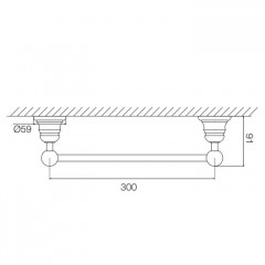 FIMA|Carlo Frattini Victory Полотенцедержатель 300 мм., цвет хром