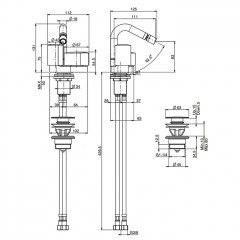 Fima Carlo Frattini So Смеситель для раковины, на 1 отв., с донным клпаном, цвет: чёрный матовый