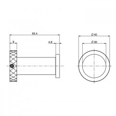 Fima Carlo Frattini Accessori Крючок, подвесной, цвет: чёрный матовый