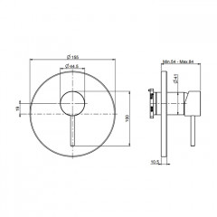 Fima Carlo Frattini, Bathroom Spillo Up, Смеситель для душа, однорычажный, встраиваемый,на 1 отв., без внутр. части, цвет-хром