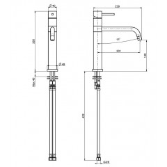 FIMA|Carlo Frattini Kitchen Смеситель для кухни, вращающийся излив, цвет хром