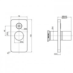 Fima Carlo Frattini Nomos Go Смеситель для душа, встраиваемый, с переключателем на 2 выхода, цвет: хром