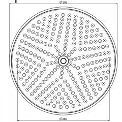 FIMA|Carlo Frattini Wellness Верхний душ из латуни 300 мм., цвет хром