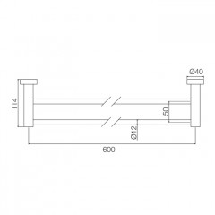 Fima Carlo Frattini Accessori Полотенцедержатель 40см., двойной, подвесной, цвет: золото
