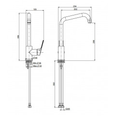 FIMA|Carlo Frattini Kitchen Смеситель (Serie 4) для кухни, вращающийся излив, цвет хром