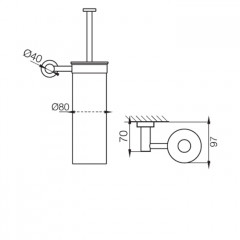 FIMA|Carlo Frattini Rotola Ёршик настенный, цвет золото