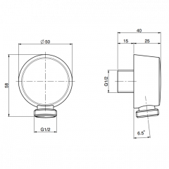 FIMA|Carlo Frattini Wellness Подвод воды 1/2", цвет хром