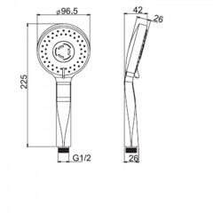 Fima Carlo Frattini Wellness Ручной душ, 3 режима, цвет: чёрный матовый