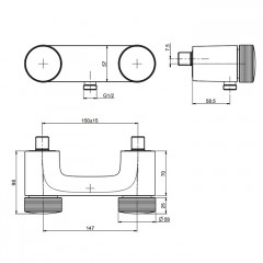 Fima Carlo Frattini Texture Collection Смеситель для душа, настенный, цвет: чёрный матовый