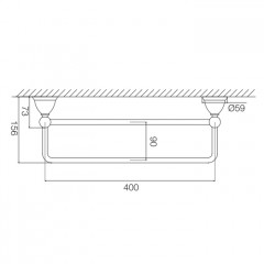 Fima Carlo Frattini Accessori Полотенцедержатель 30см., подвесной, цвет: золото