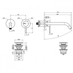 Fima Carlo Frattini Snap Cмеситель для раковины, встраиваемый, цвет: хром