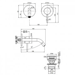 Fima Carlo Frattini Spillo Up Cмеситель для раковины, встраиваемый, излив: см., цвет: хром