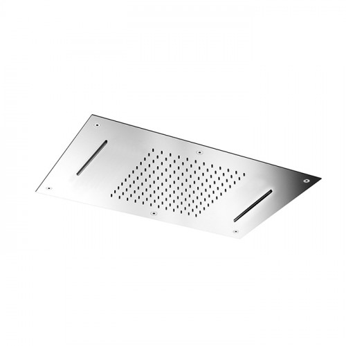 FIMA|Carlo Frattini Wellness Верхний душ Harmonia 700x400 мм., встраиваемый в потолок, 2 режима: дождь, 2 каскада; нержавеющая сталь, цвет хром