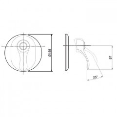 FIMA|Carlo Frattini Lamp Смеситель для душа встроенный, внешняя часть, цвет хром