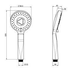 FIMA|Carlo Frattini Wellness Ручной душ, 3 режима, цвет хром