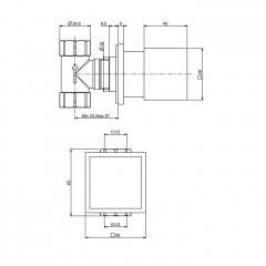 FIMA|Carlo Frattini Fit Запорный клапан (внешняя часть), цвет: белый матовый