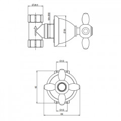 Fima Carlo Frattini Olivia Запорный вентиль 1/2", цвет: хром