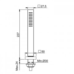FIMA|Carlo Frattini Wellness Душевой комплект на борт ванны, с ручным душем, держателем и шлангом 1500 мм., цвет хром