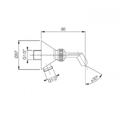 FIMA|Carlo Frattini Wellness Держатель ручного душа с выпуском, цвет бронза