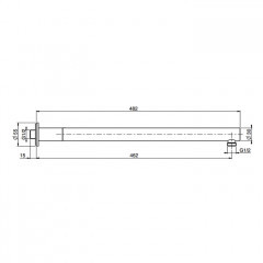 Fima Carlo Frattini Soffioni Кронштейн, настенный Still 46см., 1/2", цвет: хром