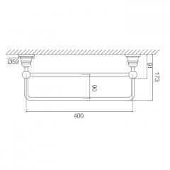 FIMA|Carlo Frattini Victory Полотенцедержатель 400 мм., двойной, цвет хром