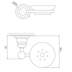 Fima Carlo Frattini Accessori Мыльница, подвесная, цвет: золото