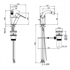 Fima Carlo Frattini Serie 22 Смеситель для биде, на 1 отв., с донным клапаном, цвет: хром