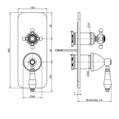 Fima Carlo Frattini Herend Смеситель для душа, встраиваемый, на 2/3 выхода, цвет: хром