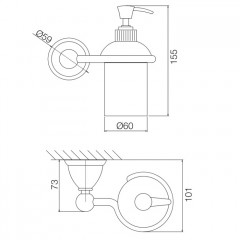 FIMA|Carlo Frattini Style Диспенсер для жидкого мыла, настенный, цвет хром