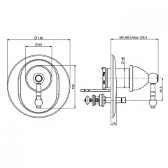 Fima Carlo Frattini Elizabeth Смеситель для душа, встраиваемый, на 2 выхода, цвет: золото