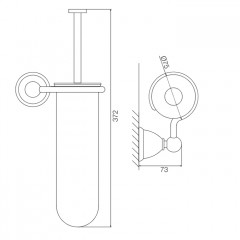 Fima Carlo Frattini Accessori Туалетный ёршик, подвесной, цвет: настенная