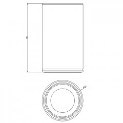 GESSI 316 Стакан настольный, цвет: черный/brushed black metal pvd