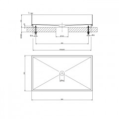 GESSI 316 Раковина 600x350 мм., для установки на столешницу, без перелива, нержавеющая сталь, цвет черный матовый