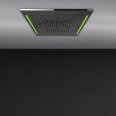 Gessi Colour Встр. часть душ. системы 500х500 мм, 3 режима, хромотерапия, пульт ДУ, цвет: блестящая сталь (без панели 57977 и блока RIR5402)