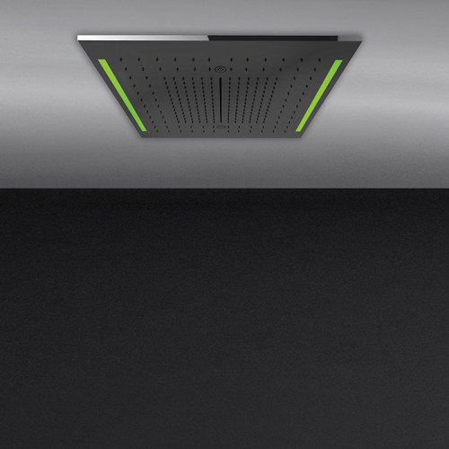 Gessi Colour Встр. часть душ. системы 500х500 мм, 3 режима, хромотерапия, пульт ДУ, цвет: блестящая сталь (без панели 57977 и блока RIR5402)
