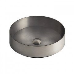 GESSI 316 Раковина 400 мм., для установки на столешницу, без перелива, нержавеющая сталь, цвет Steel brushed