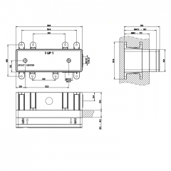 Gessi Внутренняя часть встраиваемого однорычажного смесителя с изливом